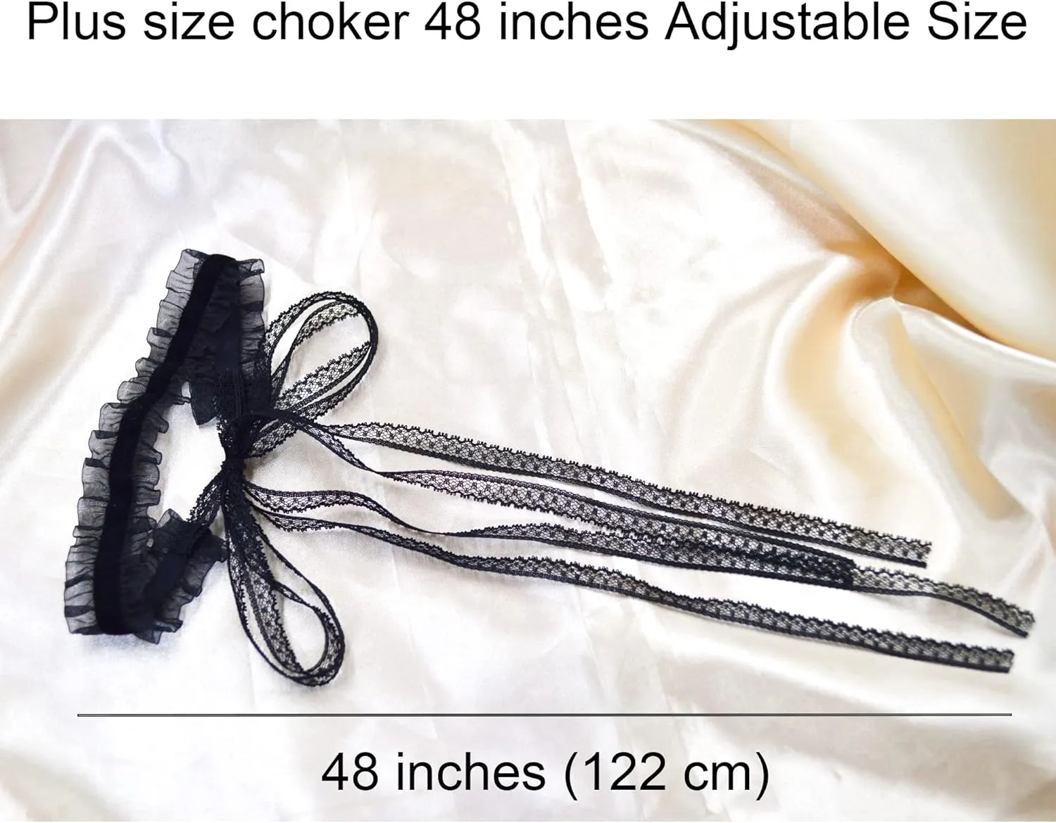 Lace Choker Necklace for Women Bridal 90s Gothic Tatoo Choker Collar Kawaii Chocker Necklace Flower Ribbon Lolita Accessories