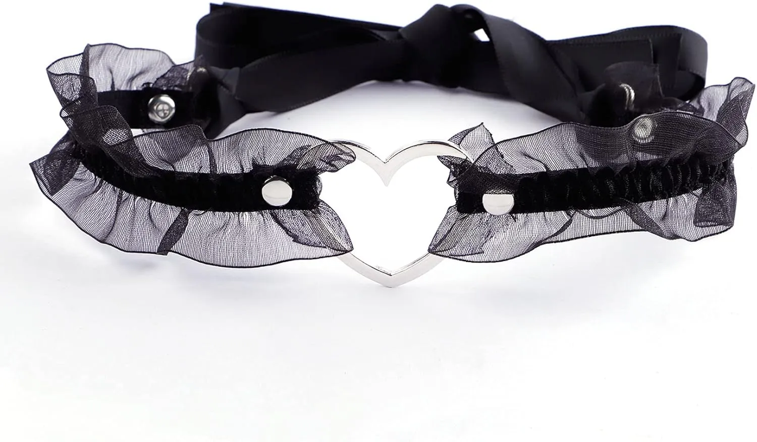 Lace Choker Necklace for Women Heart Bowknot Gothic Punk Choker Collar Charm Jewelry Accessories Birthday Gifts