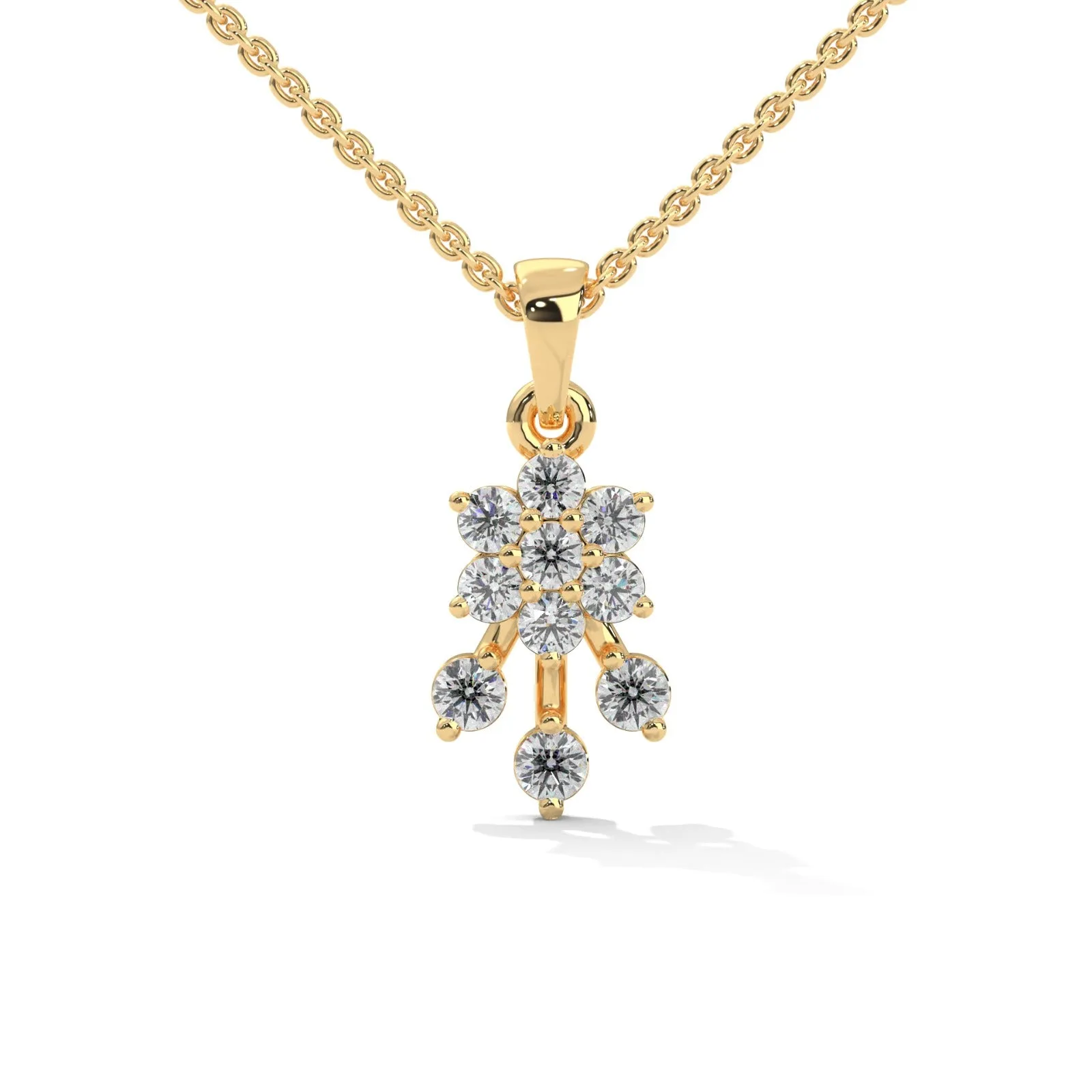 Livvy Silver Pendant with chain | 22KT Gold Vermeil