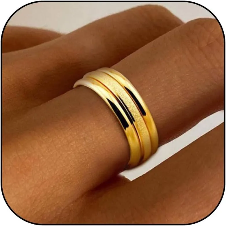 Long tiantian Gold Rings for Women Non Tarnish Stocking Stuffers for Women Stackable Rings for Women Gifts Trendy Stuff Adjustable Rhinestone Knuckle Rings Set Jewelry Christmas Gifts