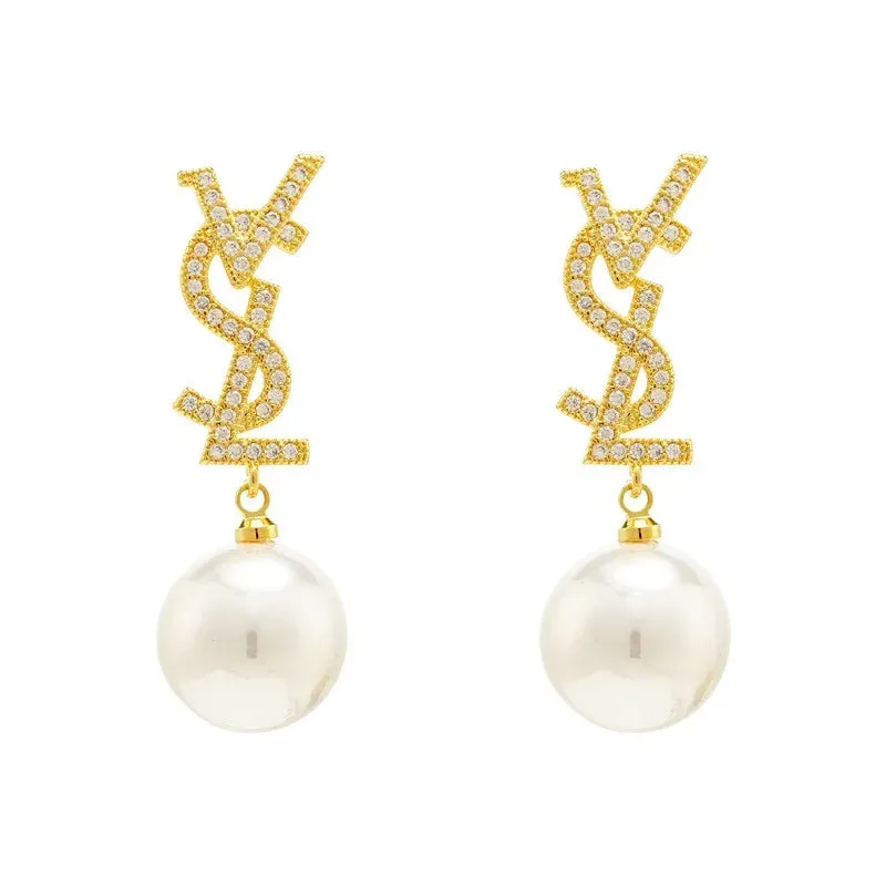 Luxury Brand Gold Color Matte Texture Metal Retro Earrings For Women Girls Fashion Party Trend Party Jewelry Gifts Earrings 2024