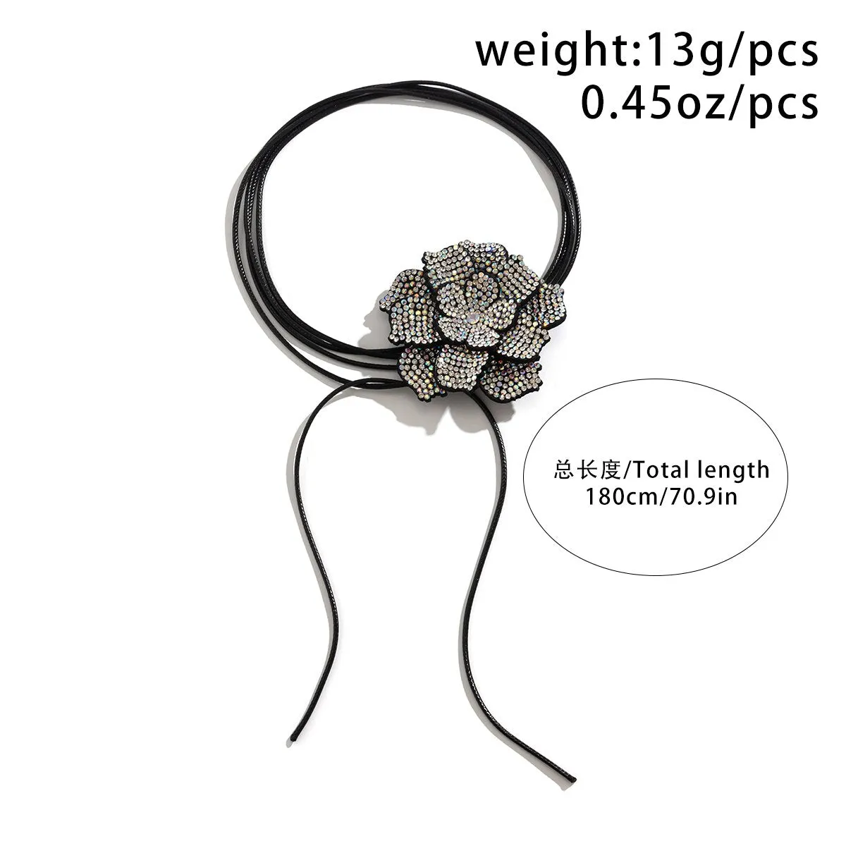 Luxury Shiny Rhinestone Flower Choker