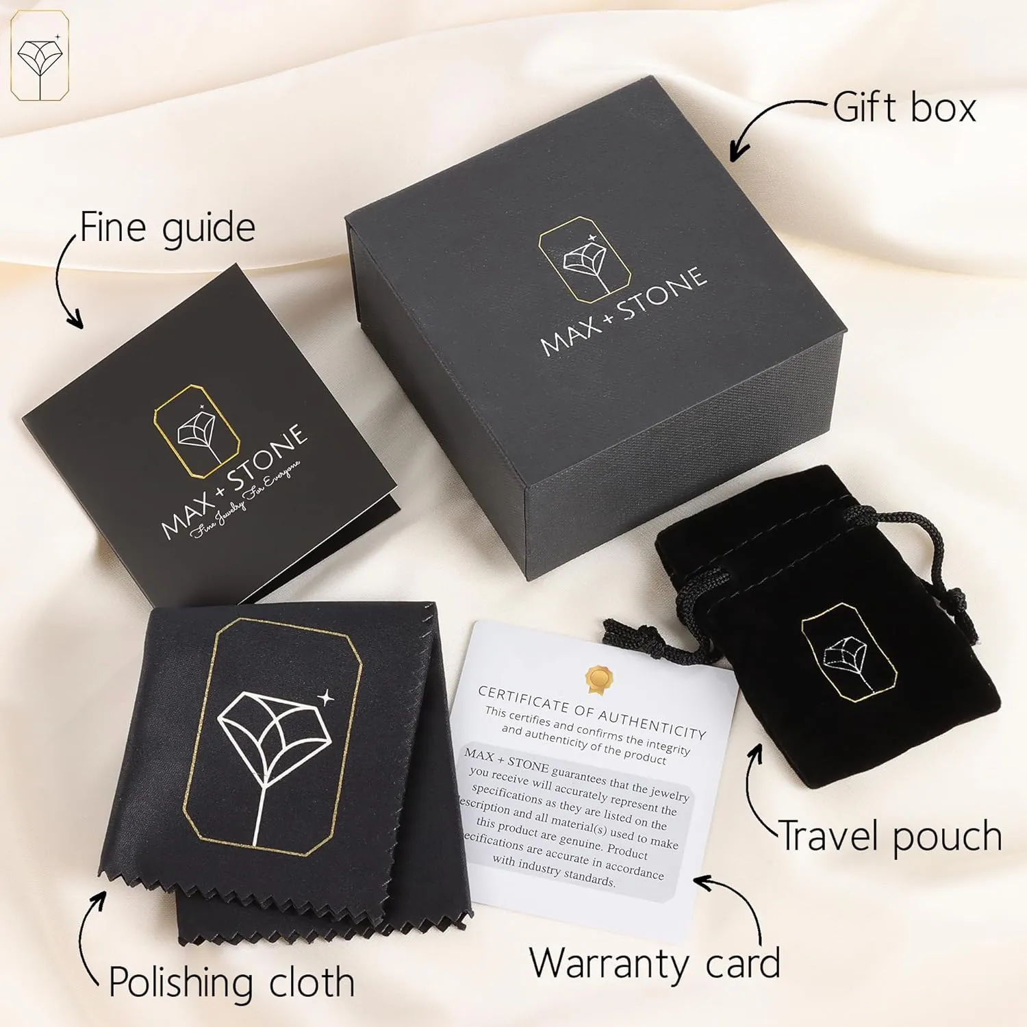 MAX   STONE Solid 10K Gold Emerald Cut Gemstone Rings for Women with Twisted Band | Birthstone Rings in Size 6 to 8 | Anti Tarnishing Statement Cocktail Ring with Gift Box