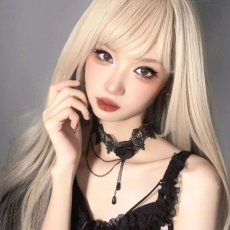 Midnight Rose - Lace Tassel Choker Necklace by The Nevermore