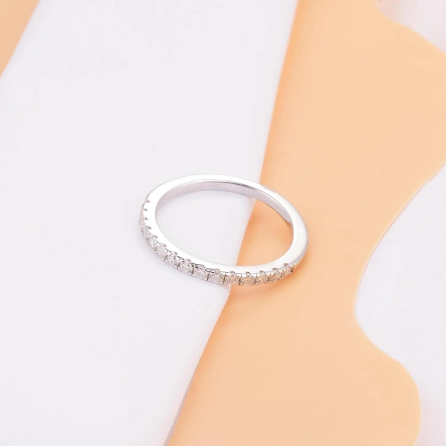 Moissanite Stackable Engagement Rings Eternity Promise Wedding Ring D Color VVS1 925 Sterling Silver Bridal Rings for Women Men