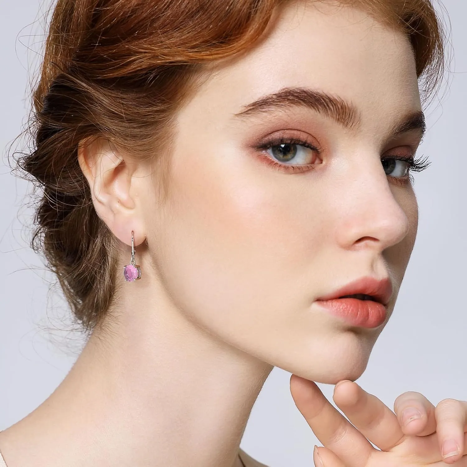 Multicolor Crystal Dangle Earrings and Studs for Women 925 Silver Hypoallergenic Dangle Earrings Leverback Earring