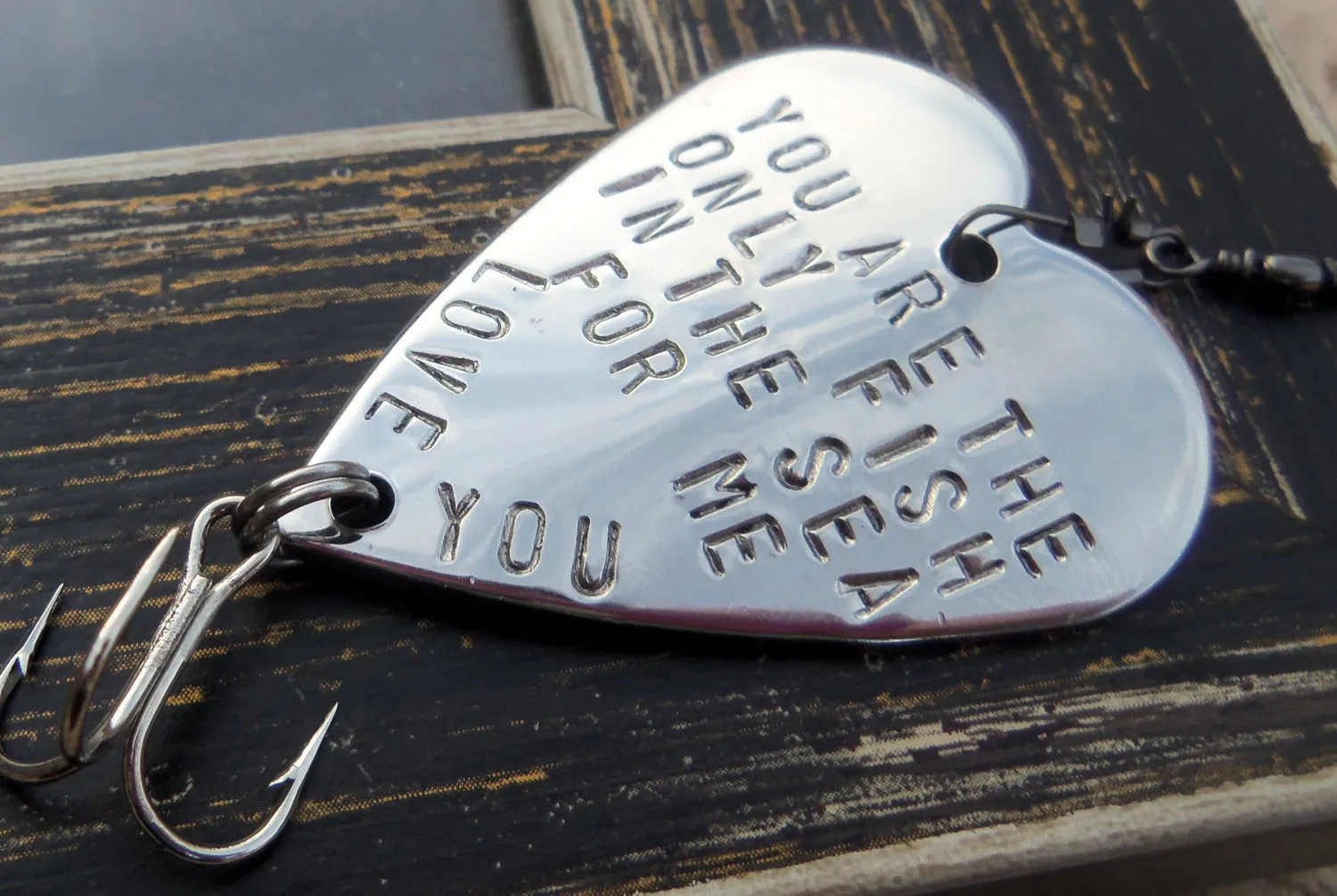 Only Fish in the Sea Cute Gift for Husband Personalized Fishing Lure for Men Handstamped Gift for Men Romantic Gift ideas for Man Guy Gifts