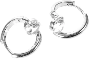 PartyKindom 1 Pair Cubic Zirconia Hoop Earrings Fashion Women Stud Earrings Minimalist Boho
