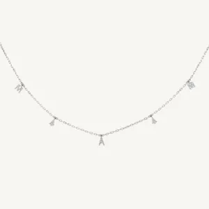 Personalized Three Letter Pear Diamond Choker