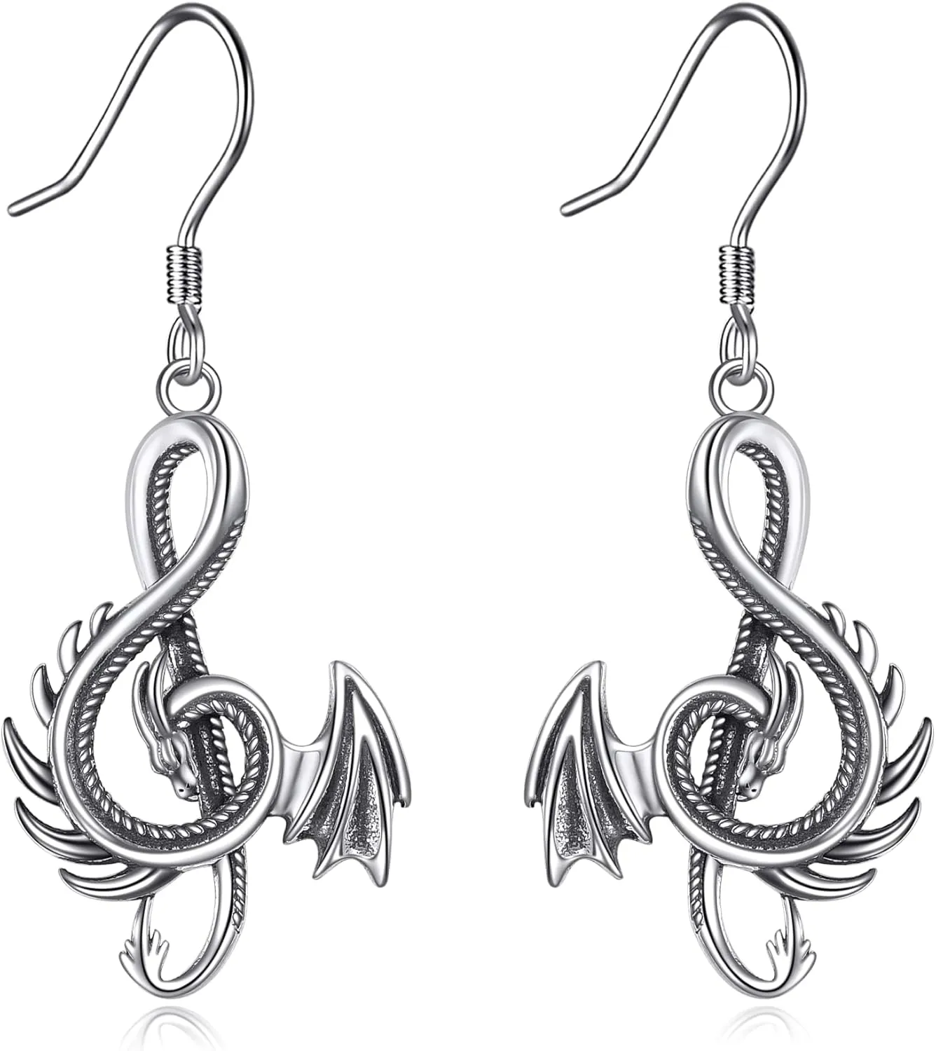 Phoenix/Dragon/Moth/Owl/Wolf/Sun Moon/Horse/Luna Moth/Highland Cow/Wolf Earrings Retro Silver Earrings Jewelry Gifts for Women
