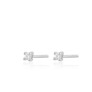 Scream Pretty Teeny Tiny Stud Earrings with Clear Stones