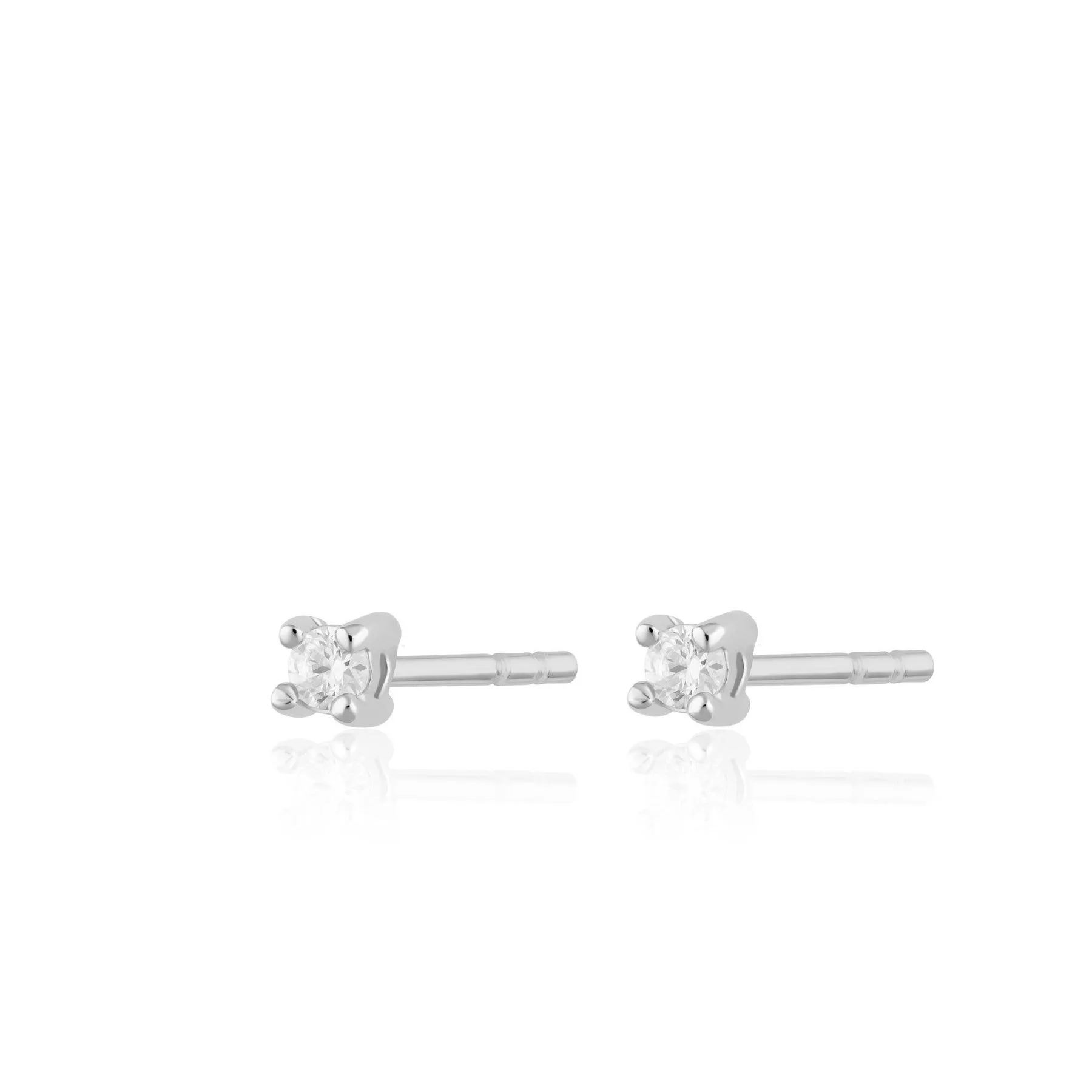 Scream Pretty Teeny Tiny Stud Earrings with Clear Stones