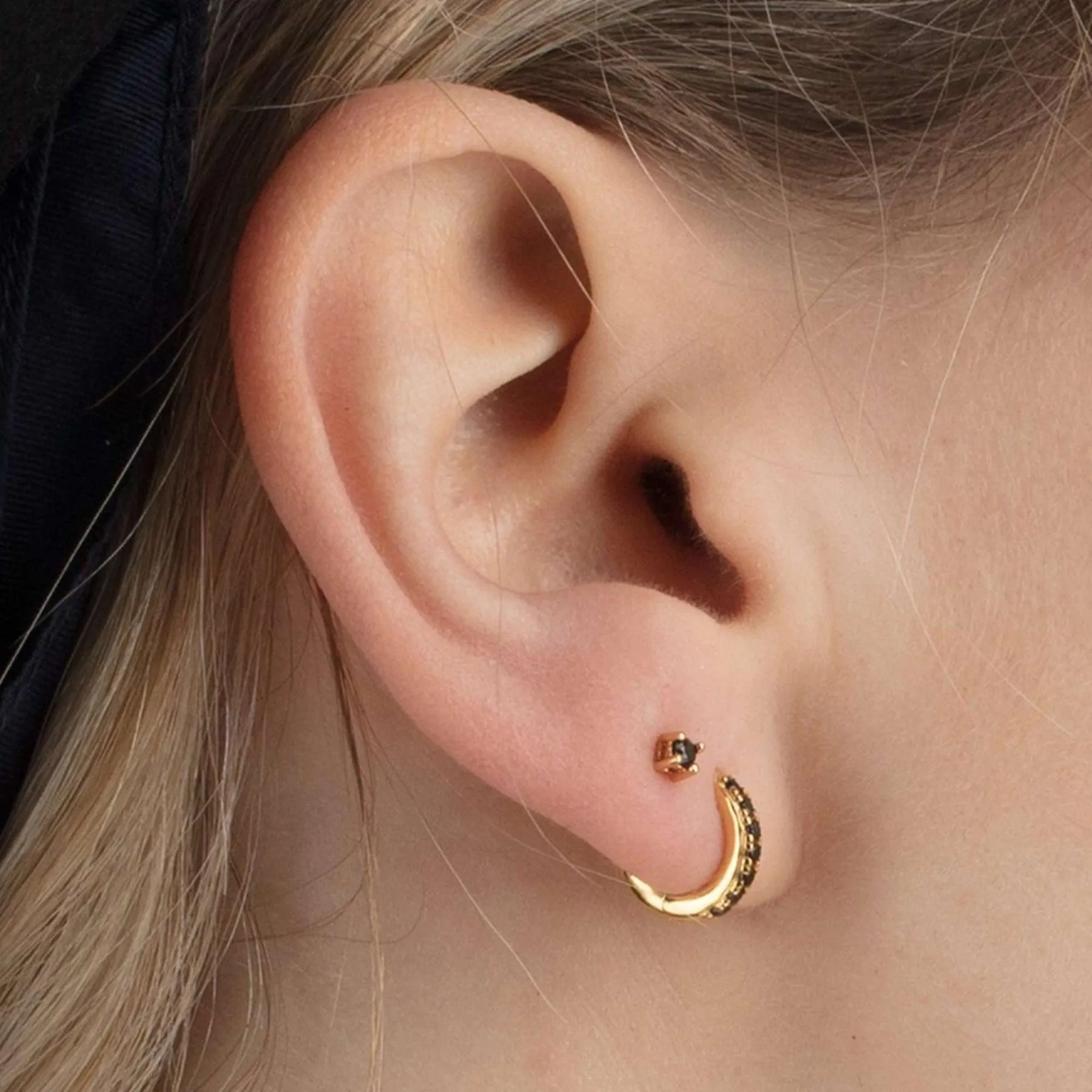 Scream Pretty Teeny Tiny Stud Earrings with Clear Stones