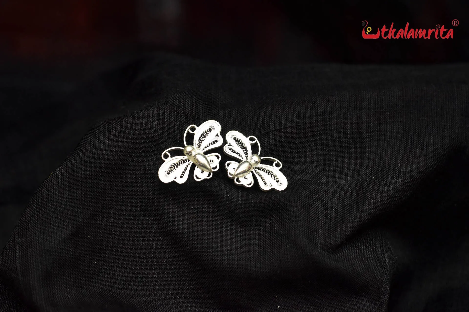 Small Filigree Wings Butterfly Studs (Earring Tops)