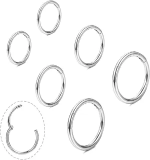 Small Gold Hoop Earrings, Lightweight 14K Gold Plated Huggie Hoop Earrings for Cartilage Helix Tragus, Hypoallergenic Earrings for Women Men, Tiny Thin Hoops Surgical Steel Endless Hoops Earrings 6-10 mm