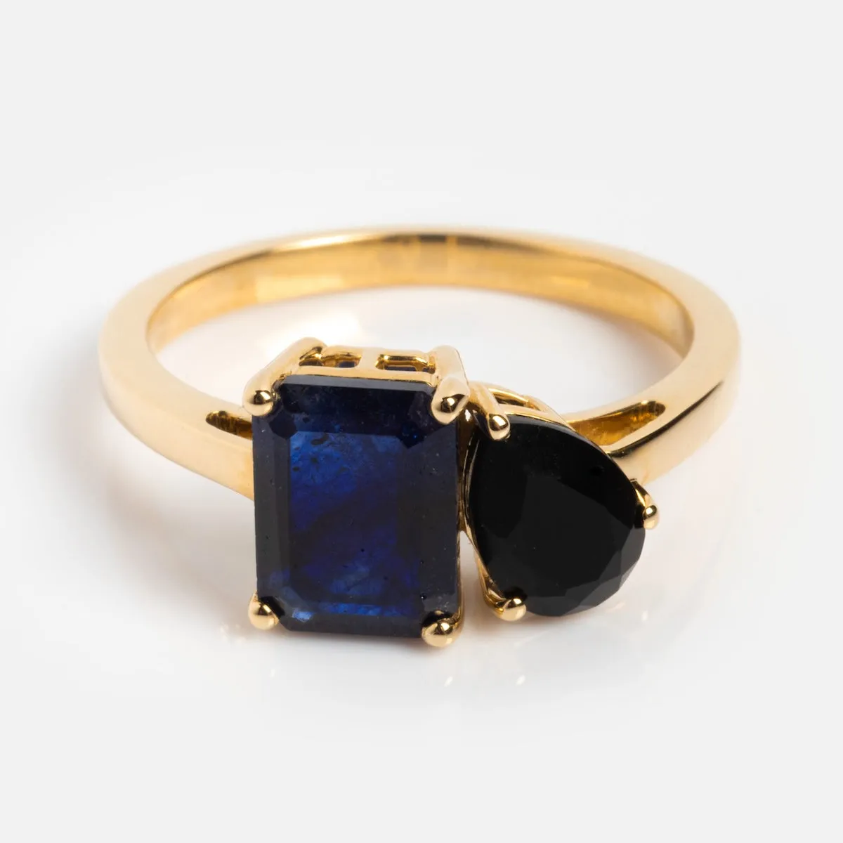Solid Gold Toi et Moi Birthstone Ring