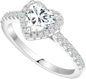 Solitaire Moissanite Engagement Rings 925 Sterling Silver 1CT Halo Promise Rings D Color VVS1 Lab Created Wedding Bands Moissanite Ring For Women