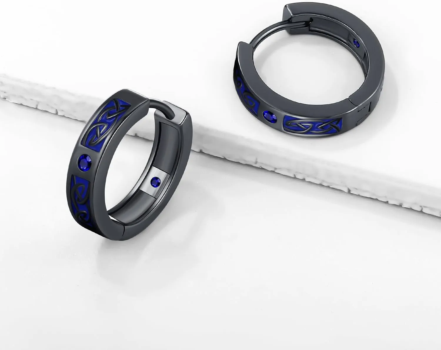Viking Earrings for Men Women, Norse Viking Runes Hoop Earrings S925 Sterling Silver Norse Mythology Huggie Hoops Earrings Jewelry Gift