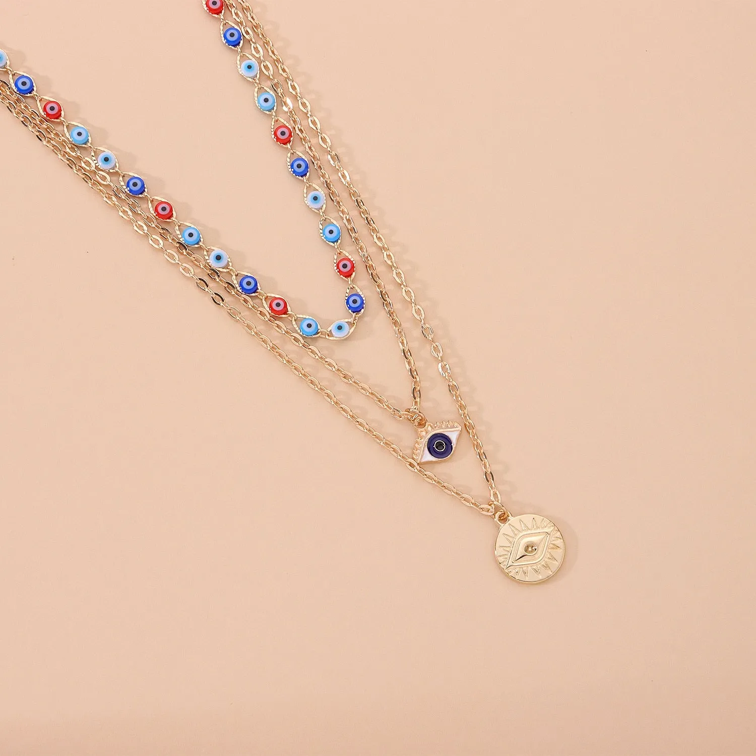 Vintage Evil Eyes Necklace For Women Bohemian Multilayer Devil Choker Pendant Necklaces Charm Collar Beads Party Jewelry Gift