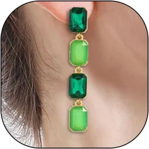 Vintage Rhinestone Geometry Dangle Earrings for Women Crystal Statement Drop Earrings Rectangle Dangling Earrings Wedding Jewelry Gifts