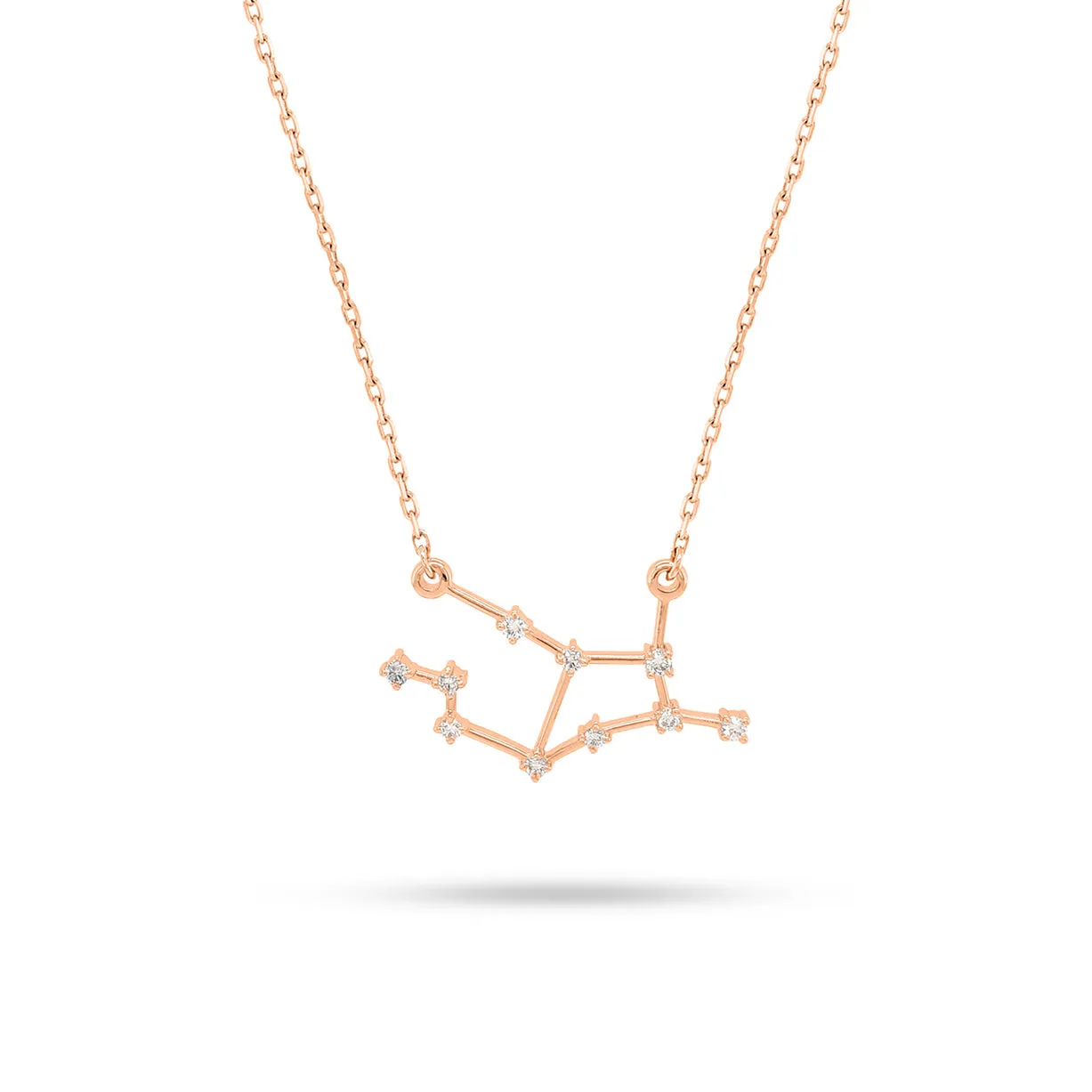 Virgo Zodiac Round Diamond Pendant